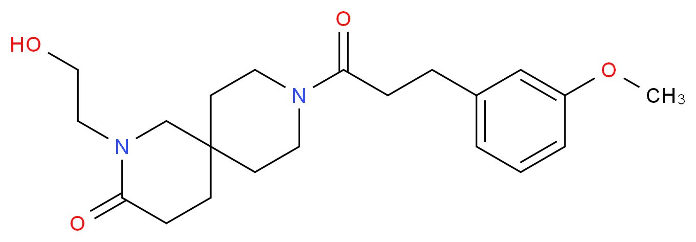 2-(2-hydroxyethyl)-9-[3-(3-methoxyphenyl)propanoyl]-2,9-diazaspiro[5.5]undecan-3-one_Molecular_structure_CAS_)