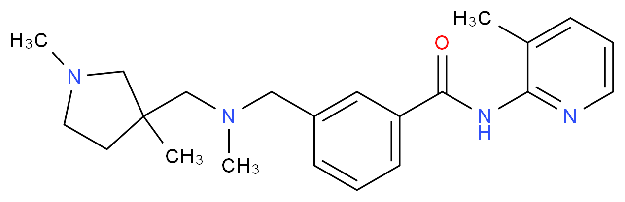 3-{[[(1,3-dimethylpyrrolidin-3-yl)methyl](methyl)amino]methyl}-N-(3-methylpyridin-2-yl)benzamide_Molecular_structure_CAS_)
