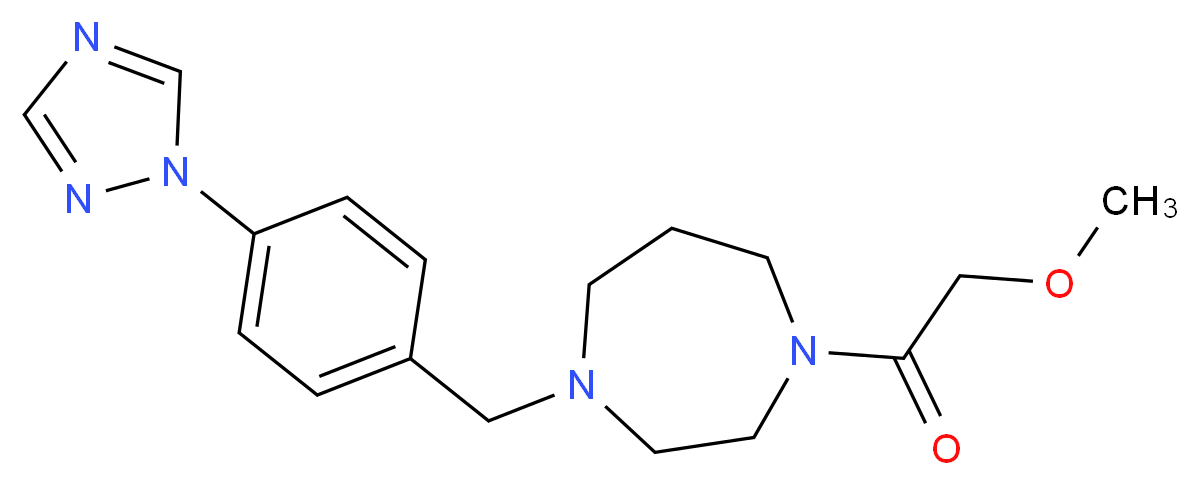 1-(methoxyacetyl)-4-[4-(1H-1,2,4-triazol-1-yl)benzyl]-1,4-diazepane_Molecular_structure_CAS_)