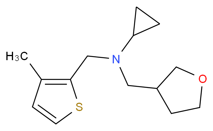 N-[(3-methyl-2-thienyl)methyl]-N-(tetrahydrofuran-3-ylmethyl)cyclopropanamine_Molecular_structure_CAS_)