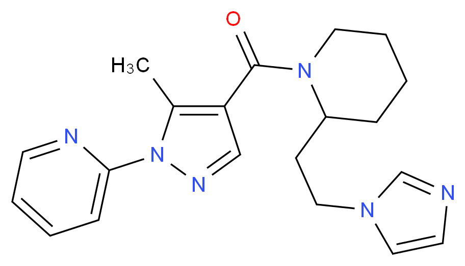 2-[4-({2-[2-(1H-imidazol-1-yl)ethyl]piperidin-1-yl}carbonyl)-5-methyl-1H-pyrazol-1-yl]pyridine_Molecular_structure_CAS_)