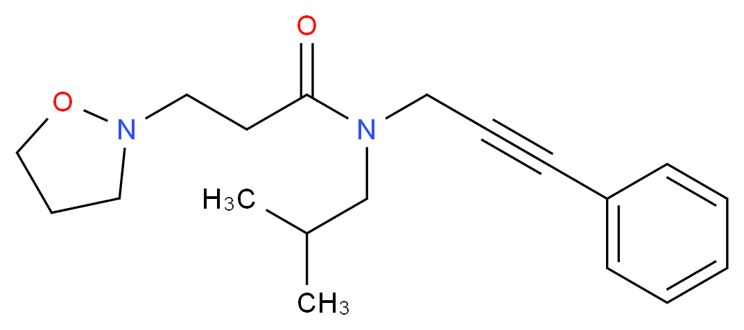 N-isobutyl-3-isoxazolidin-2-yl-N-(3-phenylprop-2-yn-1-yl)propanamide_Molecular_structure_CAS_)