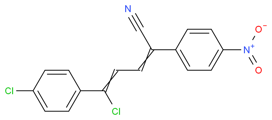 5-chloro-5-(4-chlorophenyl)-2-(4-nitrophenyl)penta-2,4-dienenitrile_Molecular_structure_CAS_)