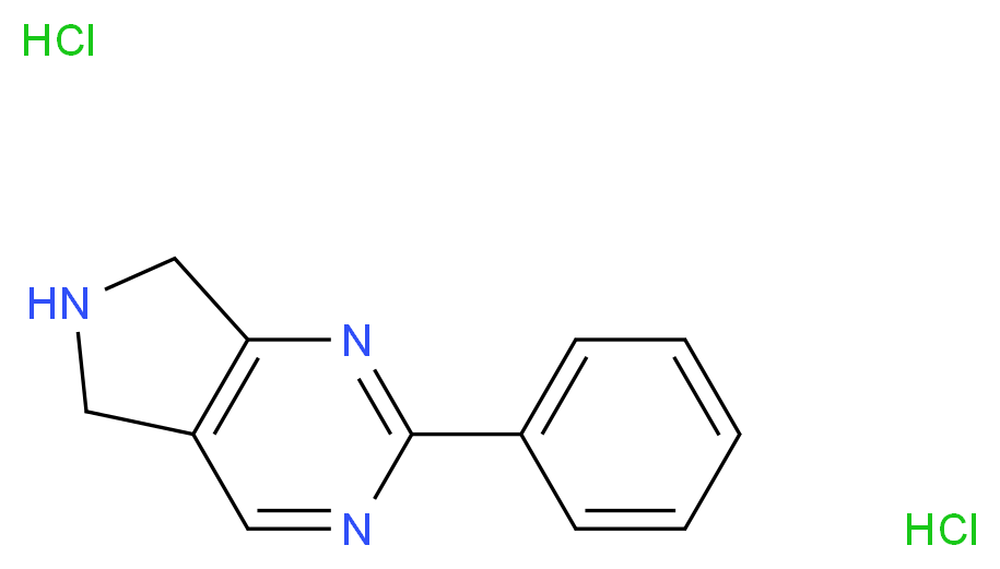 2-Phenyl-6,7-dihydro-5H-pyrrolo[3 ,4-d]pyrimidine dihydrochloride_Molecular_structure_CAS_)