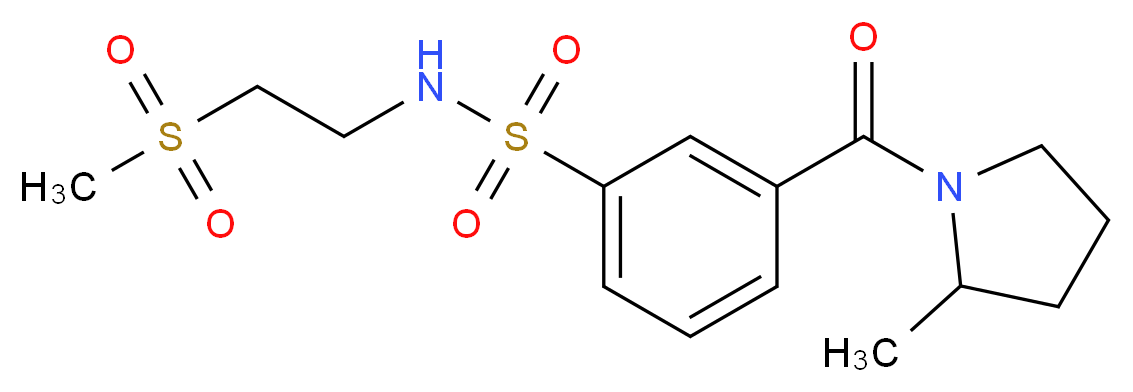 3-[(2-methylpyrrolidin-1-yl)carbonyl]-N-[2-(methylsulfonyl)ethyl]benzenesulfonamide_Molecular_structure_CAS_)