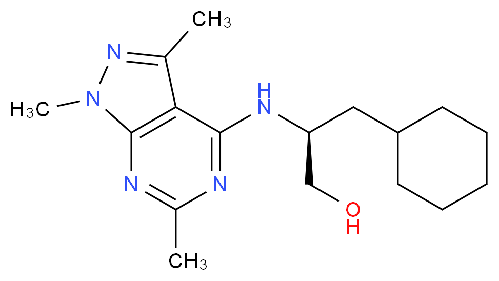 (2S)-3-cyclohexyl-2-[(1,3,6-trimethyl-1H-pyrazolo[3,4-d]pyrimidin-4-yl)amino]-1-propanol_Molecular_structure_CAS_)