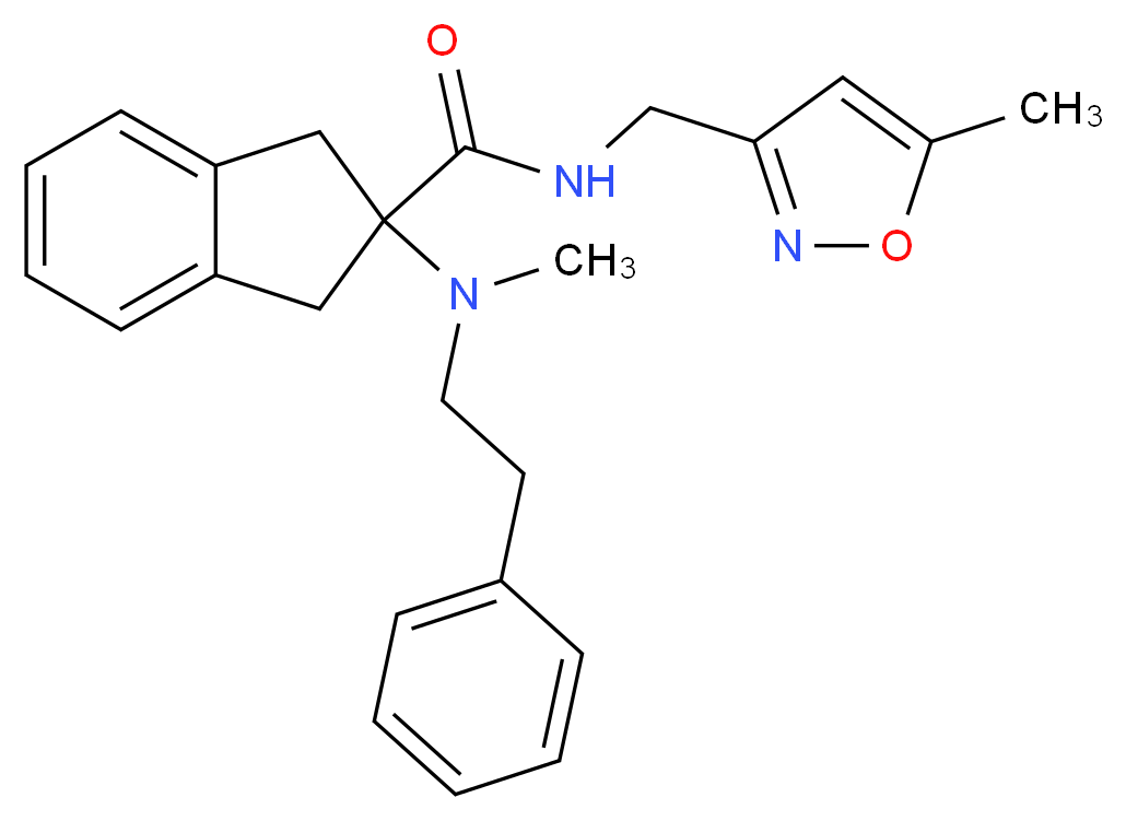N-[(5-methyl-3-isoxazolyl)methyl]-2-[methyl(2-phenylethyl)amino]-2-indanecarboxamide_Molecular_structure_CAS_)