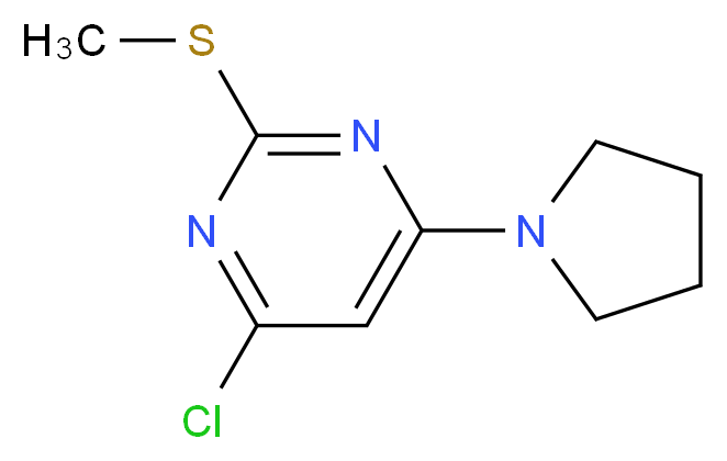 4-Chloro-2-(methylthio)-6-(pyrrolidin-1-yl)pyrimidine 98%_Molecular_structure_CAS_339017-59-3)