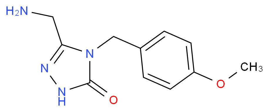 5-(aminomethyl)-4-(4-methoxybenzyl)-2,4-dihydro-3H-1,2,4-triazol-3-one_Molecular_structure_CAS_)