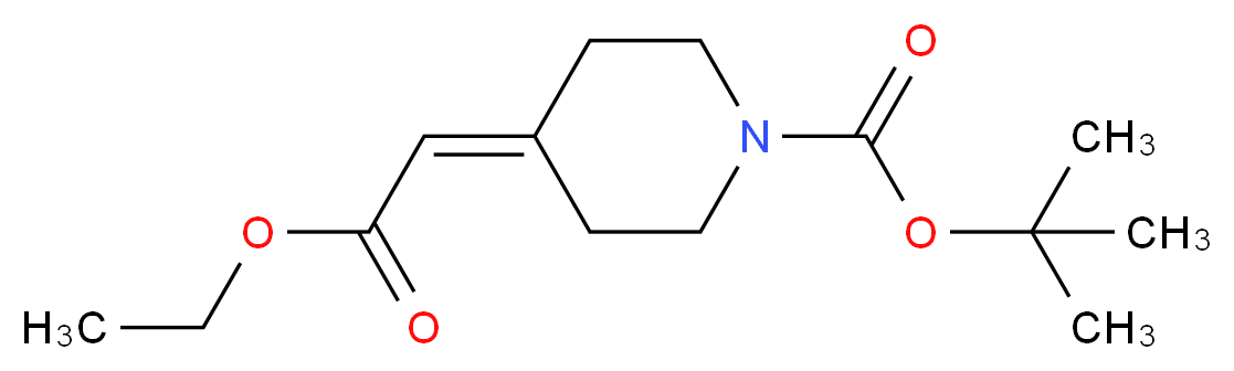 tert-Butyl 4-(2-ethoxy-2-oxoethylidene)piperidine-1-carboxylate_Molecular_structure_CAS_135716-08-4)