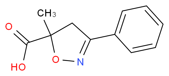 5-methyl-3-phenyl-4,5-dihydroisoxazole-5-carboxylic acid_Molecular_structure_CAS_842954-77-2)