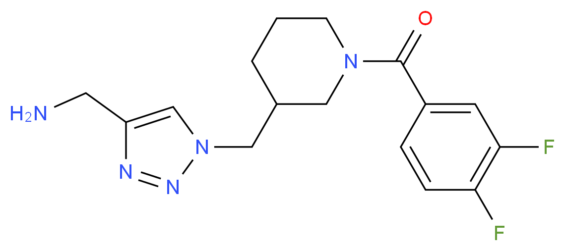 1-(1-{[1-(3,4-difluorobenzoyl)piperidin-3-yl]methyl}-1H-1,2,3-triazol-4-yl)methanamine_Molecular_structure_CAS_)
