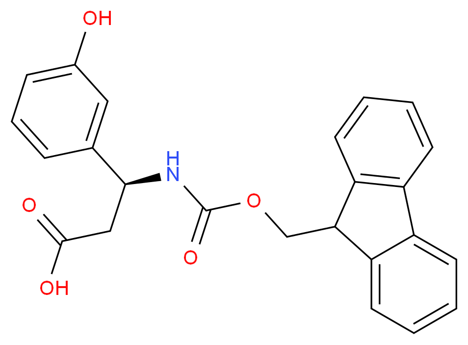 FMOC-(S)-3-AMINO-3-(3-HYDROXY-PHENYL)-PROPIONIC ACID_Molecular_structure_CAS_501015-32-3)