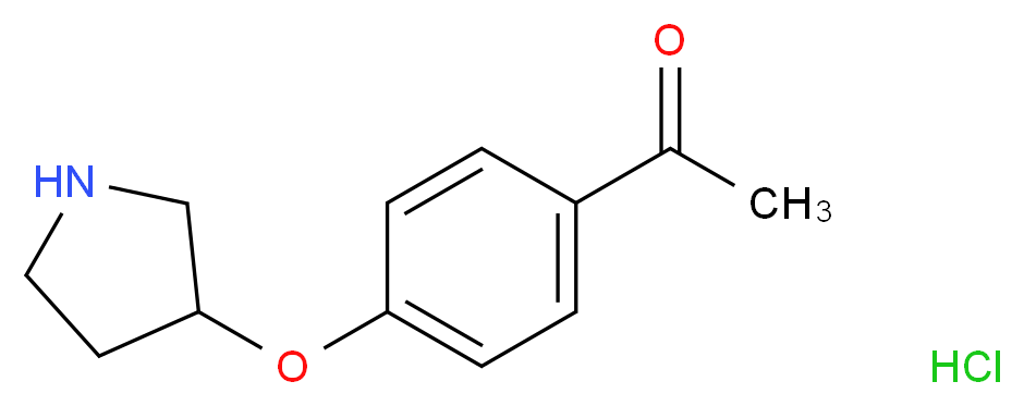 1-[4-(3-Pyrrolidinyloxy)phenyl]-1-ethanone hydrochloride_Molecular_structure_CAS_)