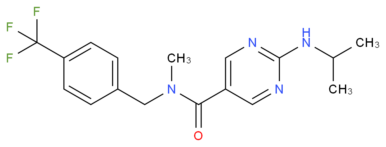 2-(isopropylamino)-N-methyl-N-[4-(trifluoromethyl)benzyl]pyrimidine-5-carboxamide_Molecular_structure_CAS_)