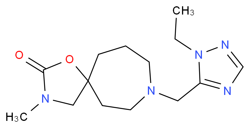 8-[(1-ethyl-1H-1,2,4-triazol-5-yl)methyl]-3-methyl-1-oxa-3,8-diazaspiro[4.6]undecan-2-one_Molecular_structure_CAS_)