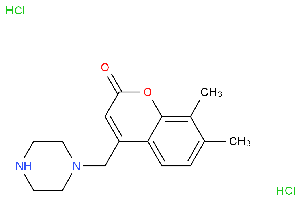 7,8-dimethyl-4-(piperazin-1-ylmethyl)-2H-chromen-2-one dihydrochloride_Molecular_structure_CAS_)