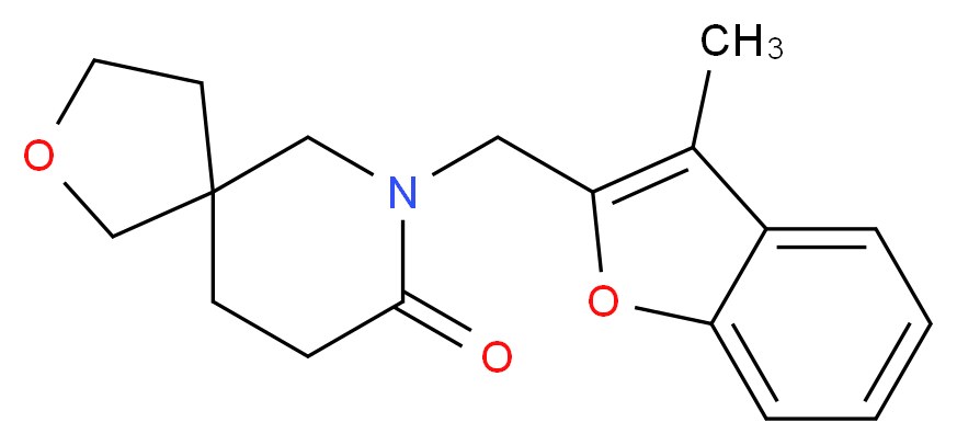 7-[(3-methyl-1-benzofuran-2-yl)methyl]-2-oxa-7-azaspiro[4.5]decan-8-one_Molecular_structure_CAS_)