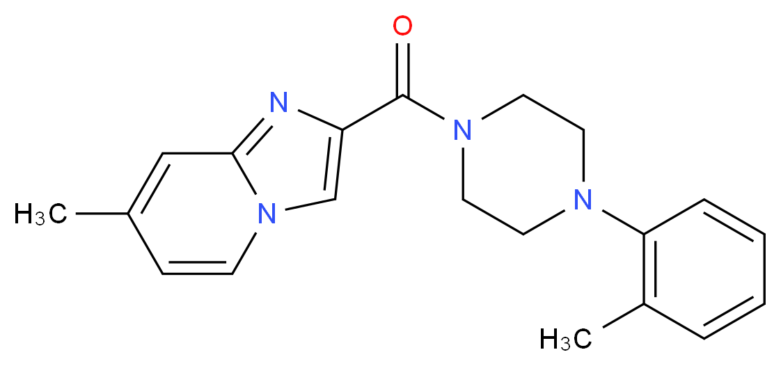 7-methyl-2-{[4-(2-methylphenyl)-1-piperazinyl]carbonyl}imidazo[1,2-a]pyridine_Molecular_structure_CAS_)