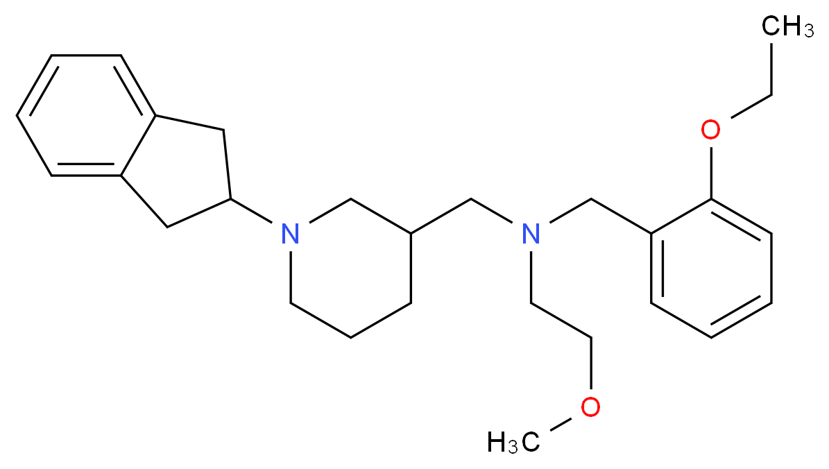 N-{[1-(2,3-dihydro-1H-inden-2-yl)-3-piperidinyl]methyl}-N-(2-ethoxybenzyl)-2-methoxyethanamine_Molecular_structure_CAS_)