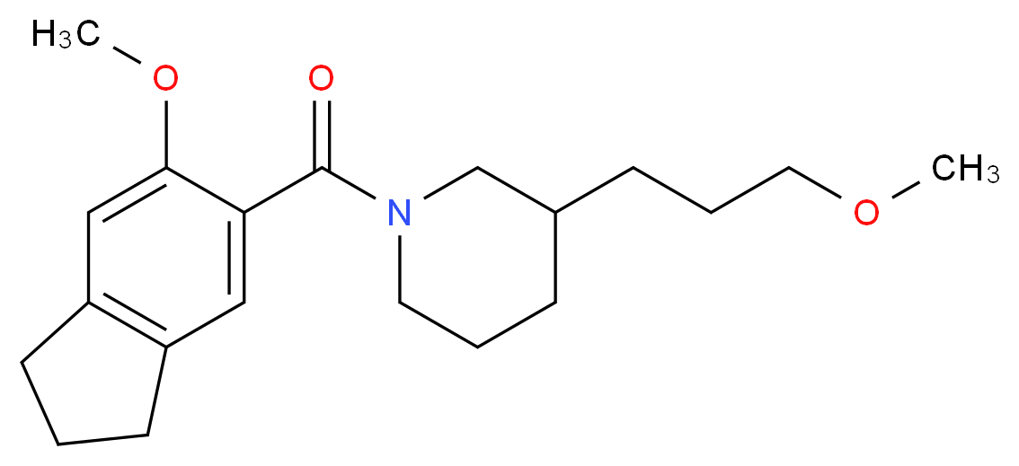 1-[(6-methoxy-2,3-dihydro-1H-inden-5-yl)carbonyl]-3-(3-methoxypropyl)piperidine_Molecular_structure_CAS_)
