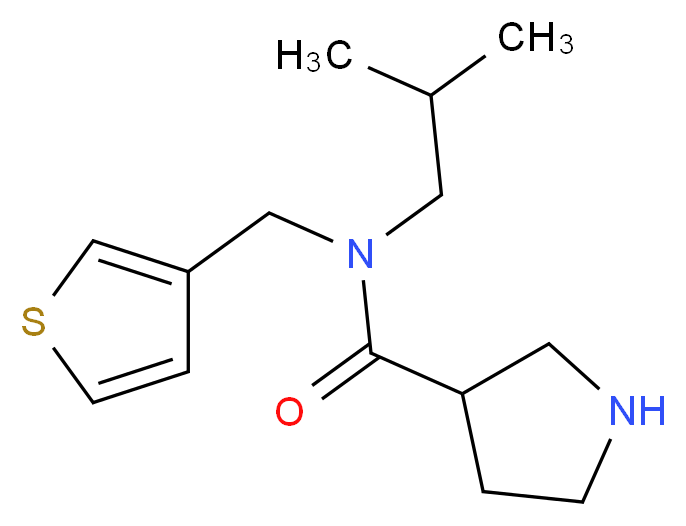 N-isobutyl-N-(3-thienylmethyl)pyrrolidine-3-carboxamide_Molecular_structure_CAS_)