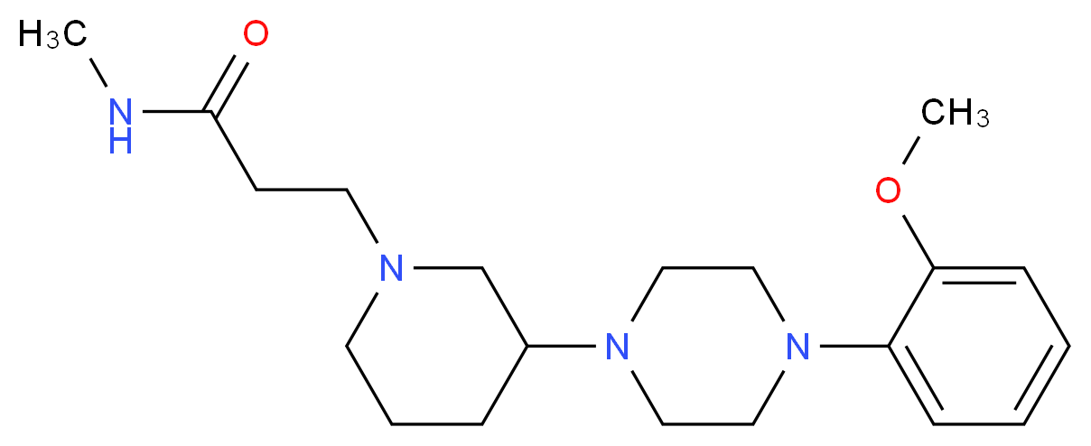 3-{3-[4-(2-methoxyphenyl)-1-piperazinyl]-1-piperidinyl}-N-methylpropanamide_Molecular_structure_CAS_)