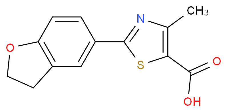 2-(2,3-dihydro-1-benzofuran-5-yl)-4-methyl-1,3-thiazole-5-carboxylic acid_Molecular_structure_CAS_690632-04-3)