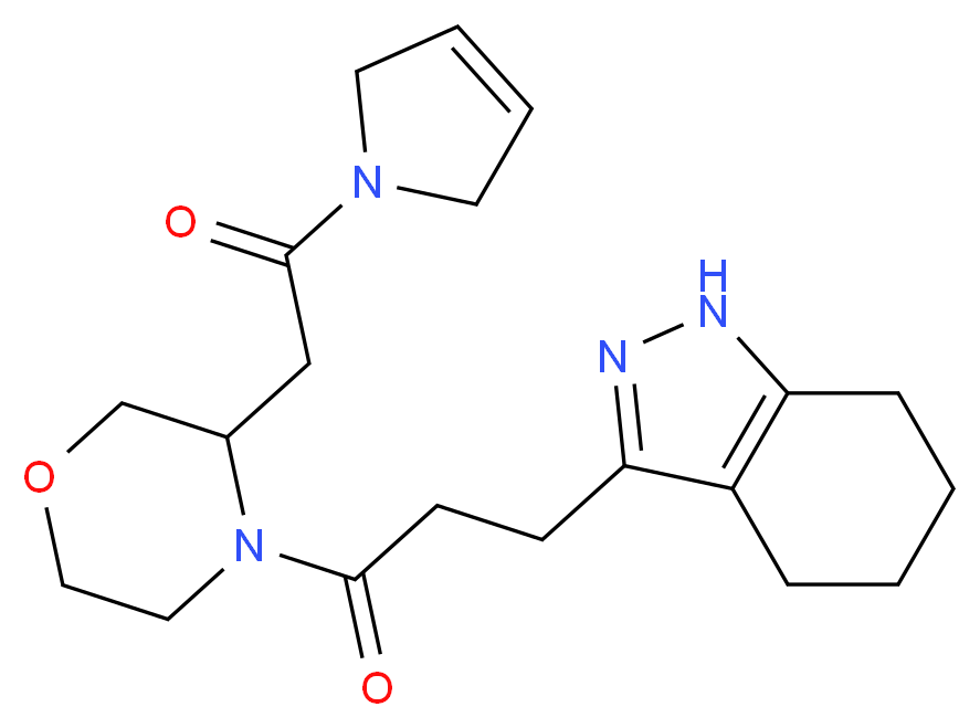 3-(3-{3-[2-(2,5-dihydro-1H-pyrrol-1-yl)-2-oxoethyl]-4-morpholinyl}-3-oxopropyl)-4,5,6,7-tetrahydro-1H-indazole_Molecular_structure_CAS_)