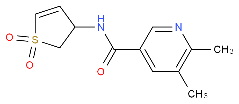 N-(1,1-dioxido-2,3-dihydro-3-thienyl)-5,6-dimethylnicotinamide_Molecular_structure_CAS_)