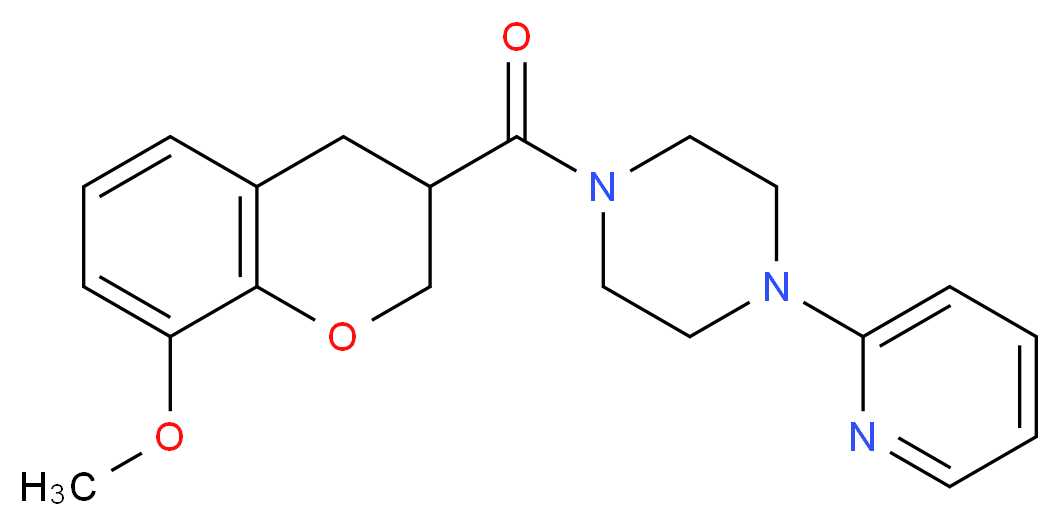 1-[(8-methoxy-3,4-dihydro-2H-chromen-3-yl)carbonyl]-4-(2-pyridinyl)piperazine_Molecular_structure_CAS_)