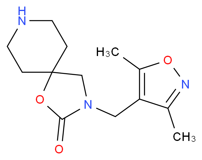 3-[(3,5-dimethylisoxazol-4-yl)methyl]-1-oxa-3,8-diazaspiro[4.5]decan-2-one_Molecular_structure_CAS_)