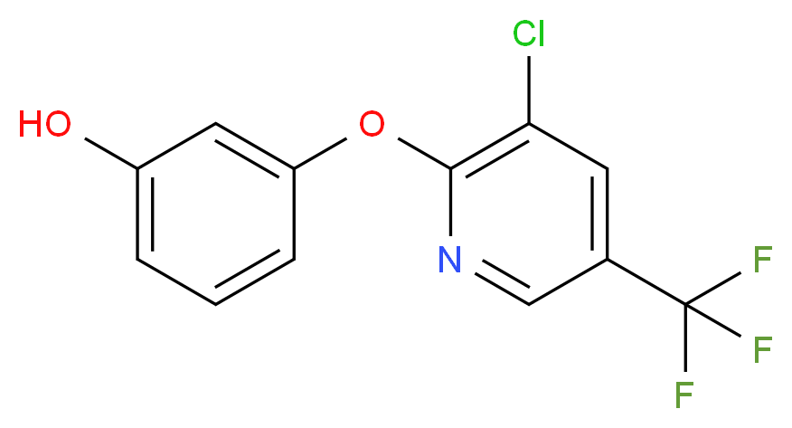 3-{[3-Chloro-5-(trifluoromethyl)-2-pyridinyl]-oxy}benzenol_Molecular_structure_CAS_)