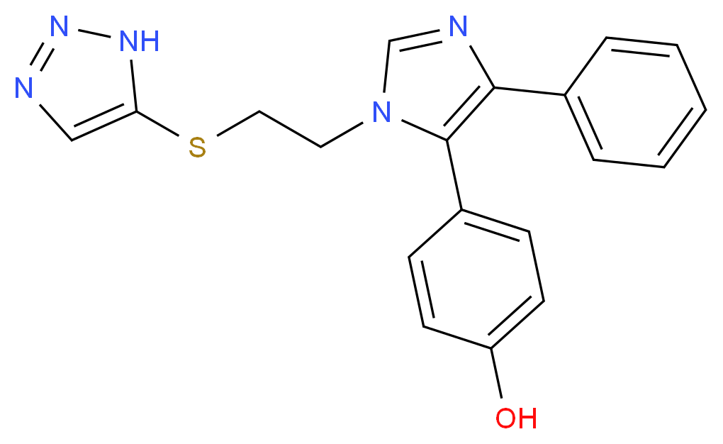 4-{4-phenyl-1-[2-(1H-1,2,3-triazol-5-ylthio)ethyl]-1H-imidazol-5-yl}phenol_Molecular_structure_CAS_)