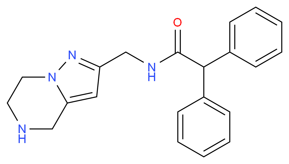 2,2-diphenyl-N-(4,5,6,7-tetrahydropyrazolo[1,5-a]pyrazin-2-ylmethyl)acetamide_Molecular_structure_CAS_)
