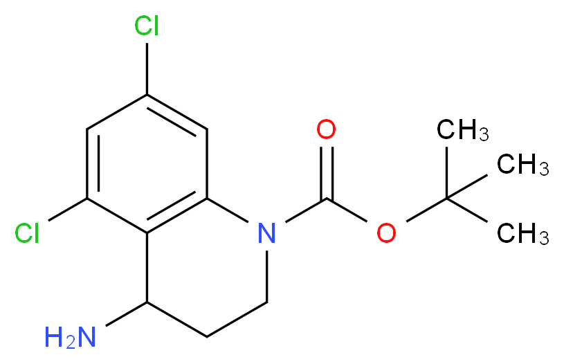 4-Amino-5,7-dichloro-3,4-dihydro-2H-quinoline-1-carboxylic acid tert-butyl ester_Molecular_structure_CAS_886362-15-8)