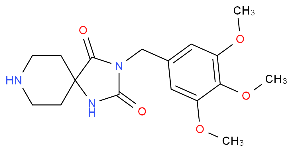 3-(3,4,5-trimethoxybenzyl)-1,3,8-triazaspiro[4.5]decane-2,4-dione_Molecular_structure_CAS_)