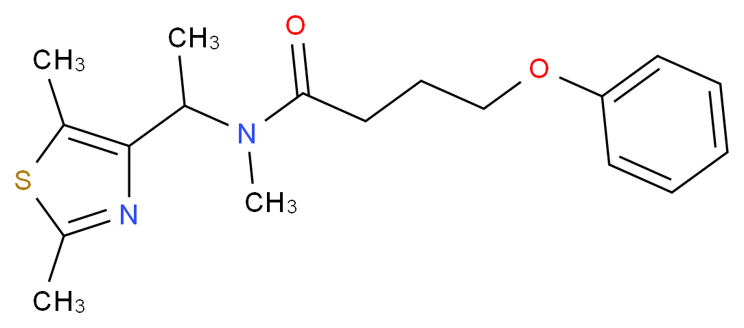 N-[1-(2,5-dimethyl-1,3-thiazol-4-yl)ethyl]-N-methyl-4-phenoxybutanamide_Molecular_structure_CAS_)