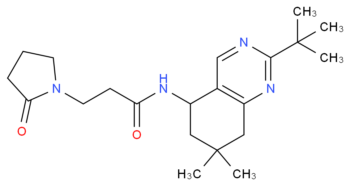 N-(2-tert-butyl-7,7-dimethyl-5,6,7,8-tetrahydro-5-quinazolinyl)-3-(2-oxo-1-pyrrolidinyl)propanamide_Molecular_structure_CAS_)