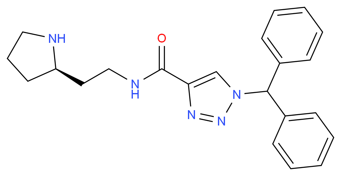1-(diphenylmethyl)-N-{2-[(2R)-2-pyrrolidinyl]ethyl}-1H-1,2,3-triazole-4-carboxamide_Molecular_structure_CAS_)