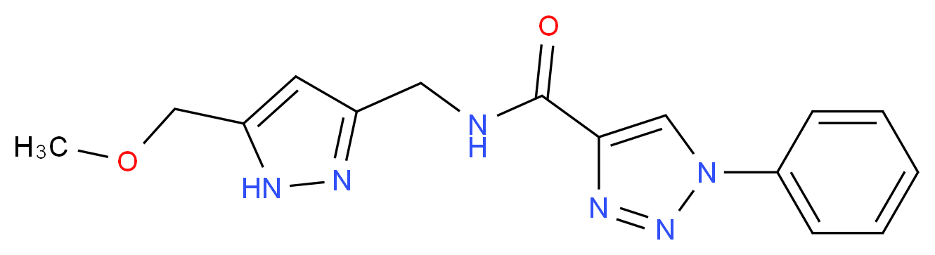 N-{[5-(methoxymethyl)-1H-pyrazol-3-yl]methyl}-1-phenyl-1H-1,2,3-triazole-4-carboxamide_Molecular_structure_CAS_)
