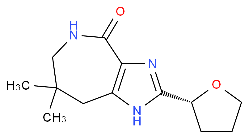7,7-dimethyl-2-[(2R)-tetrahydrofuran-2-yl]-5,6,7,8-tetrahydroimidazo[4,5-c]azepin-4(1H)-one_Molecular_structure_CAS_)