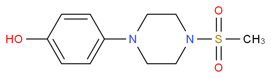 4-(4-(Methylsulfonyl)piperazin-1-yl)phenol_Molecular_structure_CAS_)