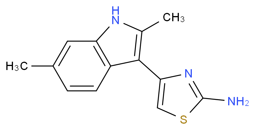 4-(2,6-dimethyl-1H-indol-3-yl)thiazol-2-amine_Molecular_structure_CAS_)