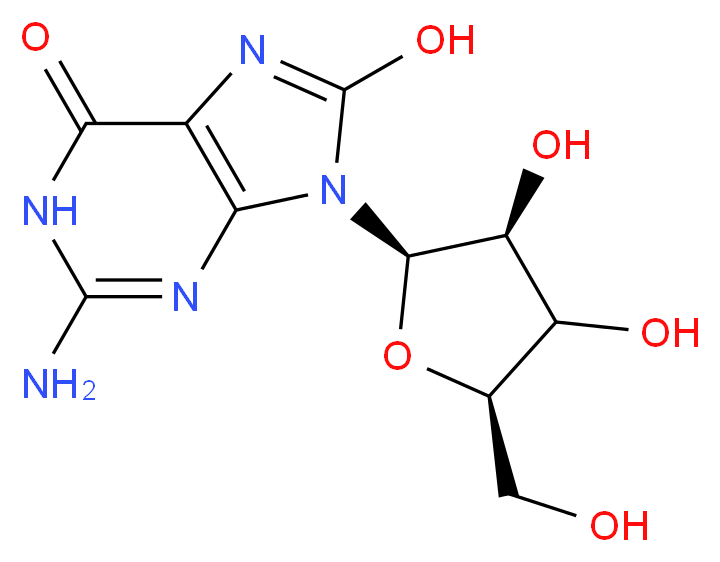 8-Hydroxy Guanosine_Molecular_structure_CAS_3868-31-3)