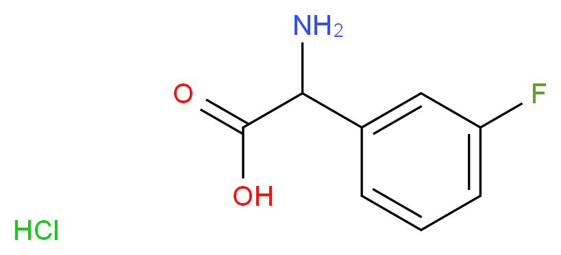 2-AMINO-2-(3-FLUOROPHENYL)ACETIC ACID HYDROCHLORIDE_Molecular_structure_CAS_1137474-81-7)