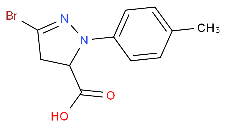 3-bromo-1-(4-methylphenyl)-4,5-dihydro-1H-pyrazole-5-carboxylic acid_Molecular_structure_CAS_)