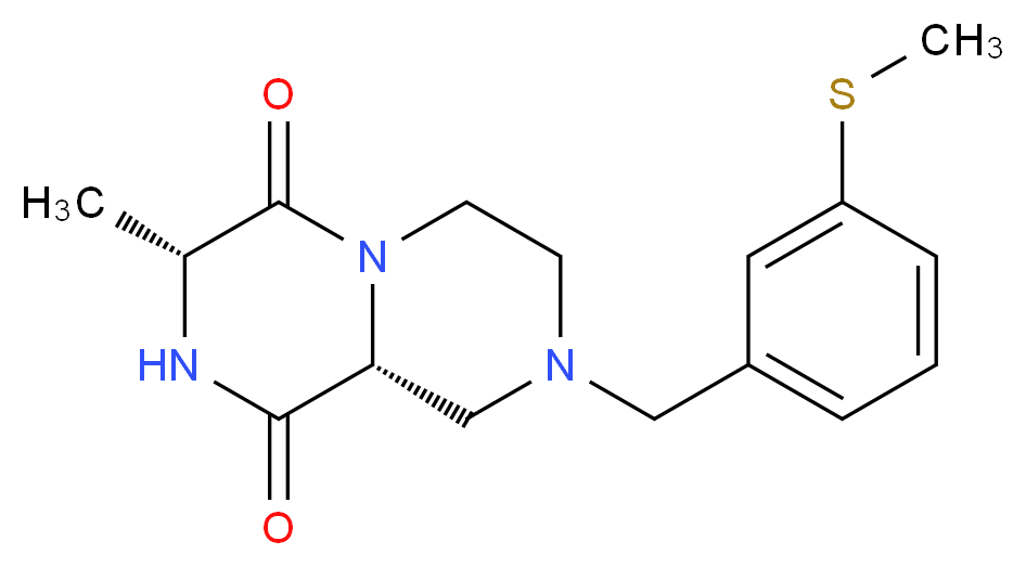 (3R,9aR)-3-methyl-8-[3-(methylthio)benzyl]tetrahydro-2H-pyrazino[1,2-a]pyrazine-1,4(3H,6H)-dione_Molecular_structure_CAS_)