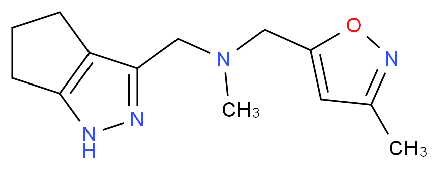 N-methyl-1-(3-methyl-5-isoxazolyl)-N-(1,4,5,6-tetrahydrocyclopenta[c]pyrazol-3-ylmethyl)methanamine_Molecular_structure_CAS_)