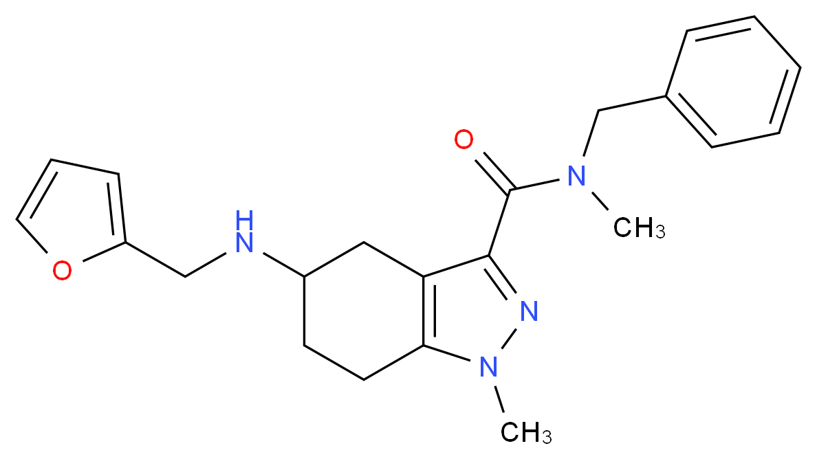 N-benzyl-5-[(2-furylmethyl)amino]-N,1-dimethyl-4,5,6,7-tetrahydro-1H-indazole-3-carboxamide_Molecular_structure_CAS_)